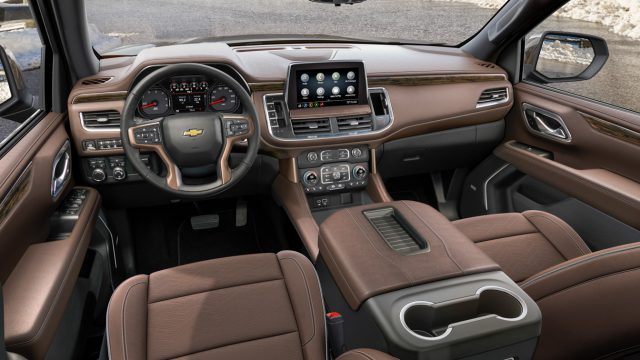 The cabins of the Suburban and Tahoe define the term “spacious.”