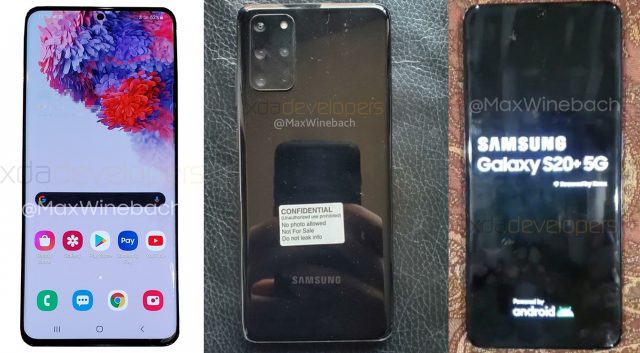 Просочилися фотографії Confirm Samsung Galaxy S20 Назва та дизайн