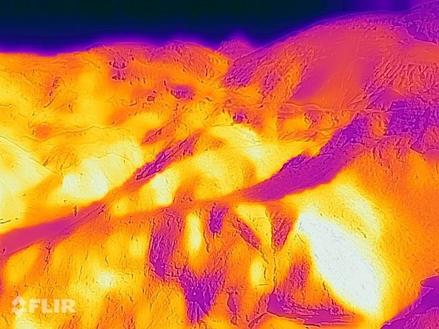 Вид з Забриски Поінт, Долина Смерті, зняті камерою FLIR на BlackView 9800 Pro