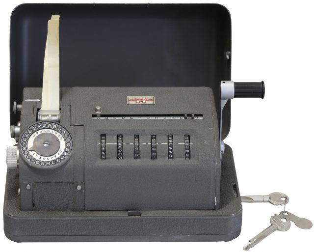 A 1950s era Crypto AG cipher machine known as the CX-52.