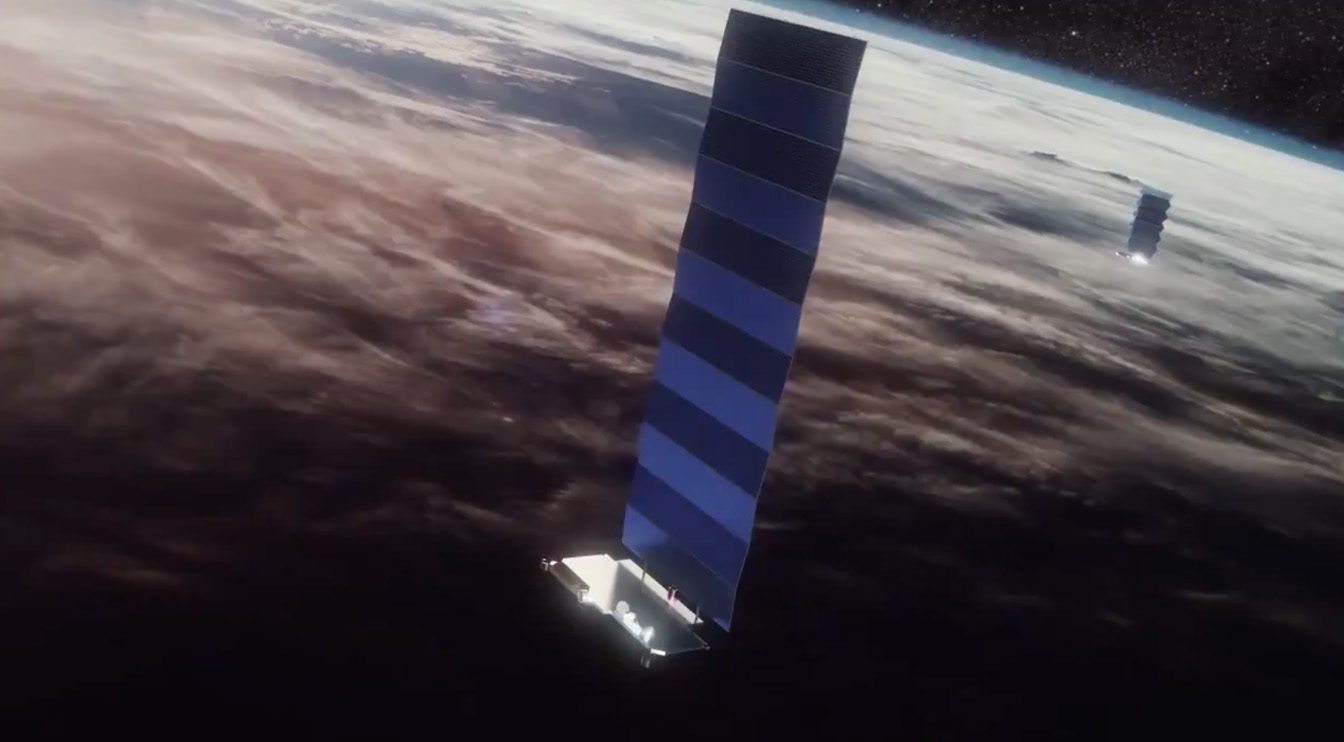 What a SpaceX Starlink satellite looks like in orbit.