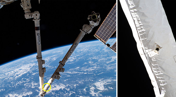 Space Junk Collided With the International Space Station’s Robotic Arm