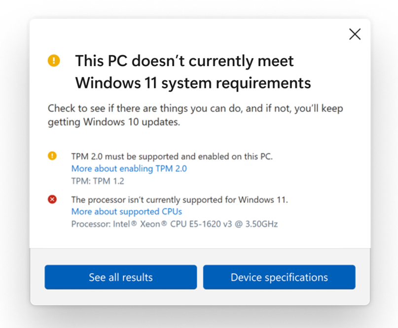 Microsoft Backtracks: старые ПК не будут получать обновления безопасности Windows 11