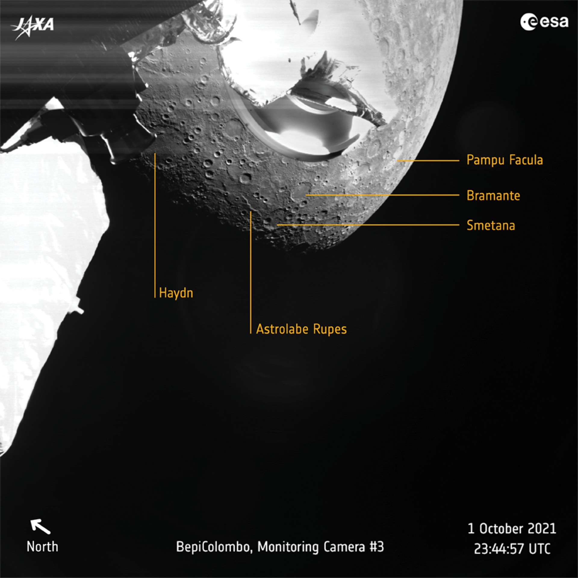 Bepicolombo знімає знімки ртуті в першій flyby