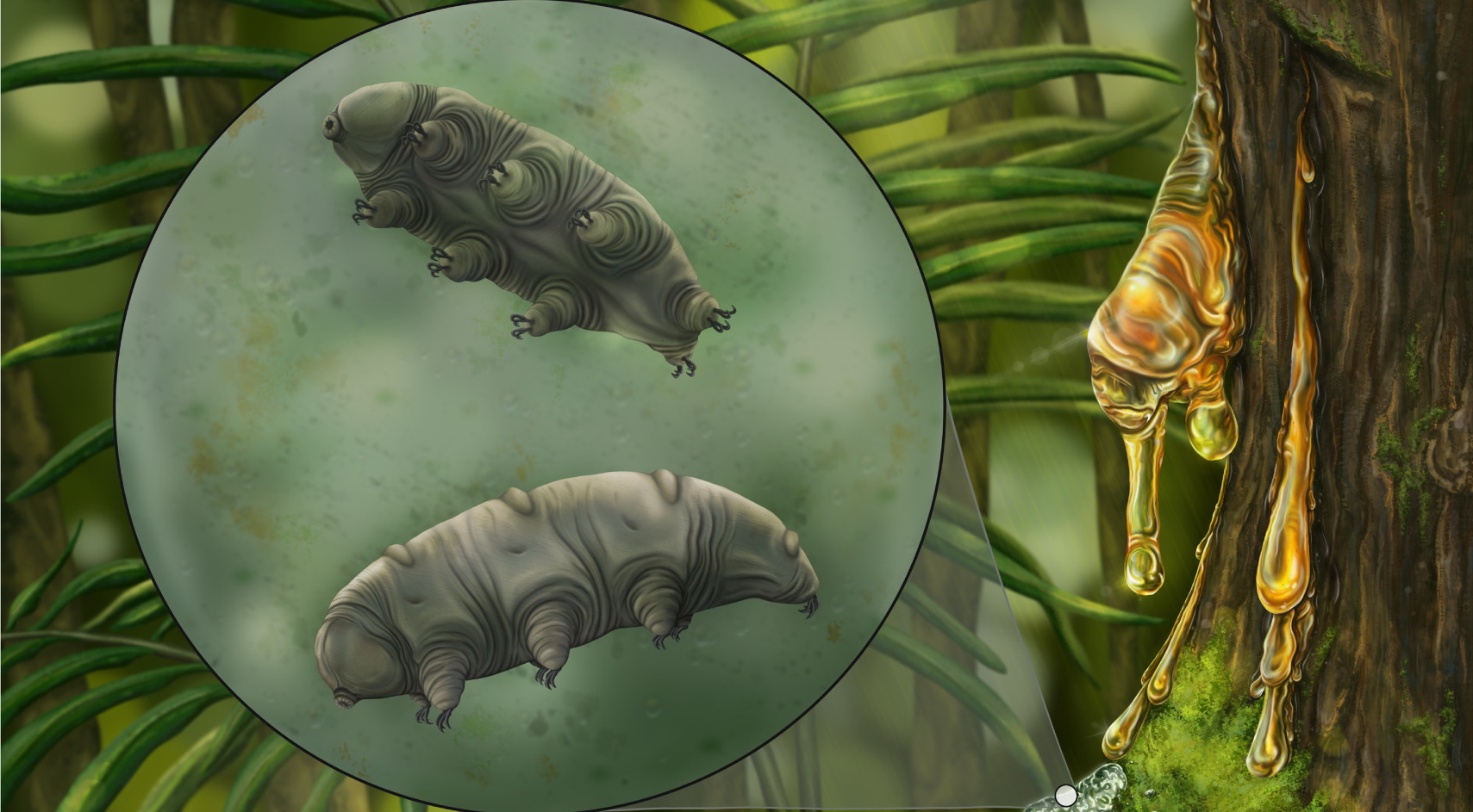 Третій-коли-небудь tardigrade fossil виявив ховаючись у hunk з бурштину