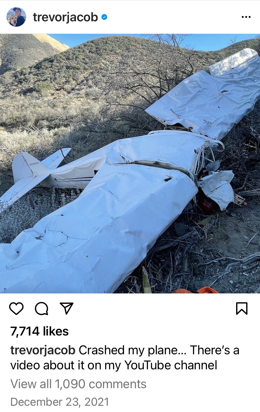 YouTuber Accused of Crashing Plane for Views