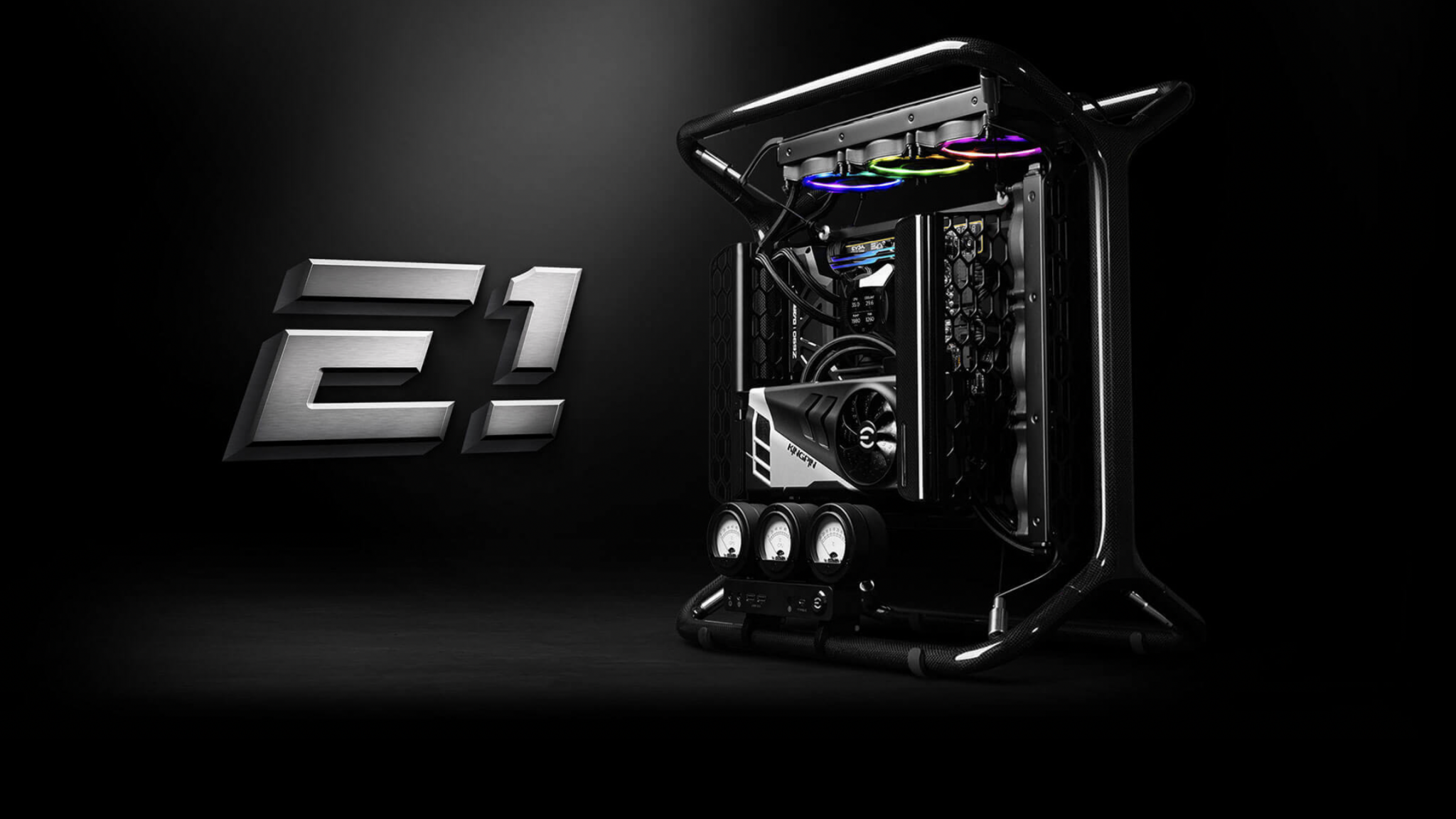 EVGA Unveils Outrageous Open Air PC with Carbon Fiber Chassis