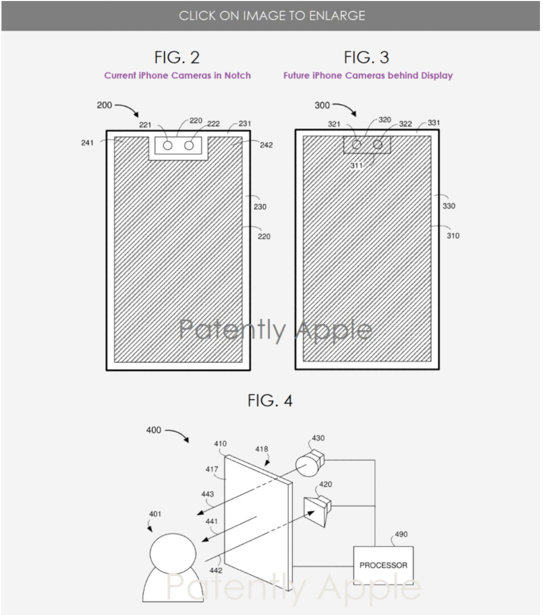 Apple Granted Patent to Hide the iPhone’s Notch, Embed Camera in Display