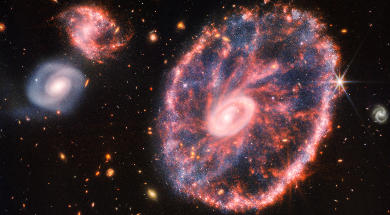 Webb Telescope Captures Stunning Image of the Cartwheel Galaxy