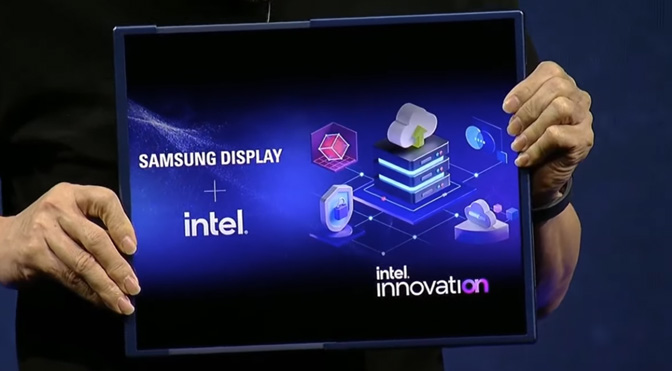 Intel, Samsung Show Off Expandable Laptop Display